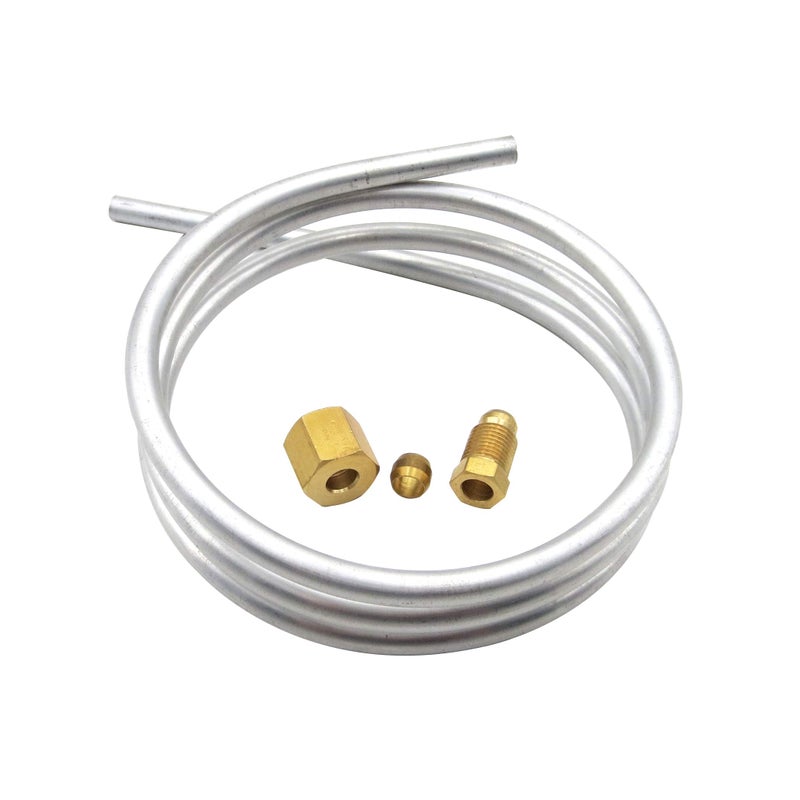 Meter Star 0.24"(6mm) Aluminum Tubing with compression olive Fittings M10x1 female and Male Length 1 meter/39 inch gas water heater parts - Image 1